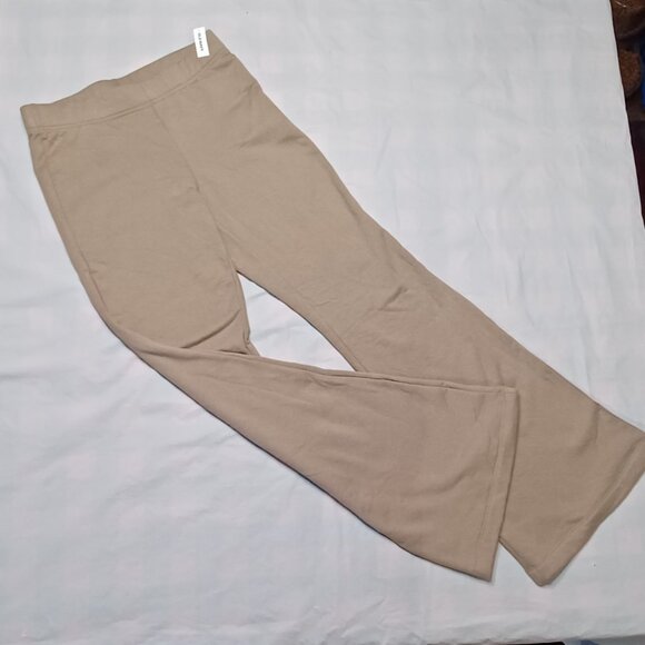 NEW Old Navy M Chocolate Malted High Waisted Fleece Lined Flare Leggings - Picture 4 of 6